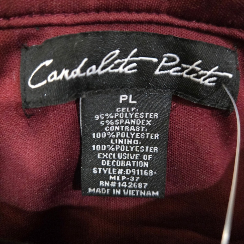 Candalite Petite Burgundy Velvet Sequin Holiday Dress PL Whimsigoth Formal‎ - Picture 3 of 9